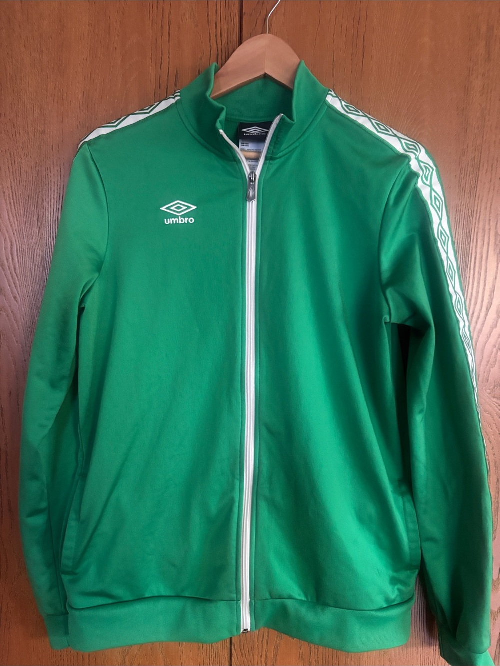 Umbro Green Full-Zip Track Jacket with White Accents